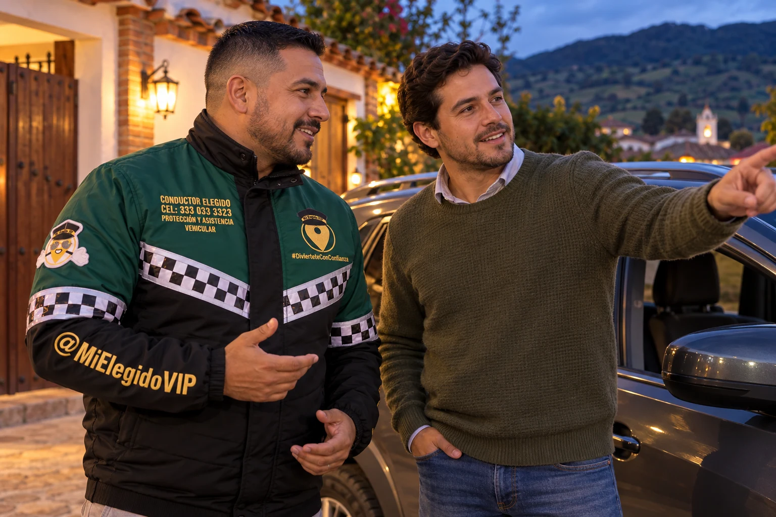Conductor elegido con uniforme de Mi Elegido VIP, imagen ilustrativa para el servicio en Sesquilé